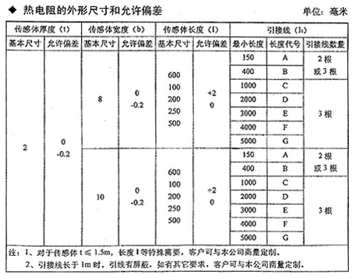 电机埋入置式热电阻